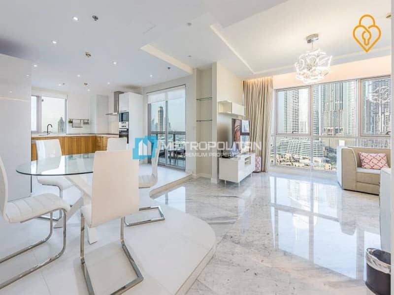 Furnished|Large 3bed+M|Full Burj and Fountain view