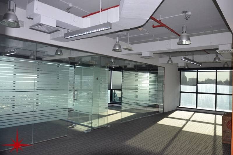 Fully Fitted Office| With Glass Partitions | FOR LEASE