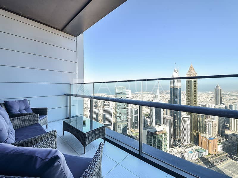 High Floor with Balcony Layout | DIFC View