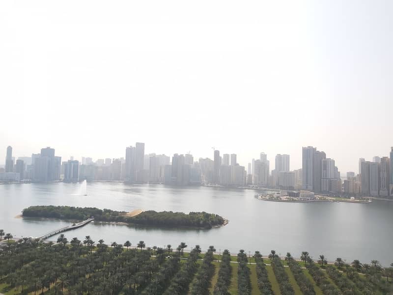 Panoramic View Luxury 3BR Free AC with Gym Pool Parking at Buhairah Panoramic View Luxury 3BR Free AC with Gym Pool Parking at Buhairah