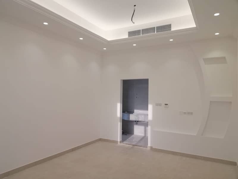 brand new villa singel story for rent in al warqaa(3 bed room+ 2 hall + majls + service block + maid room)