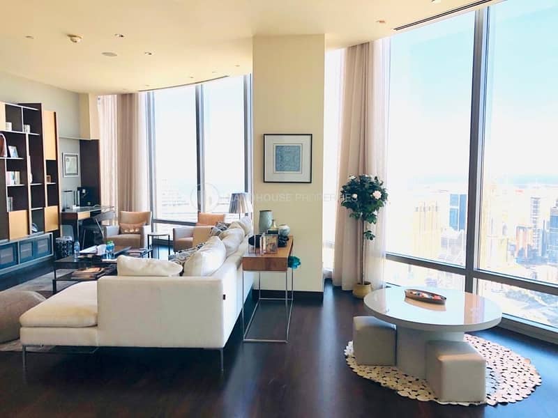 Luxuriously Furnished 3BR+maid's Burj Khalifa|Sea View