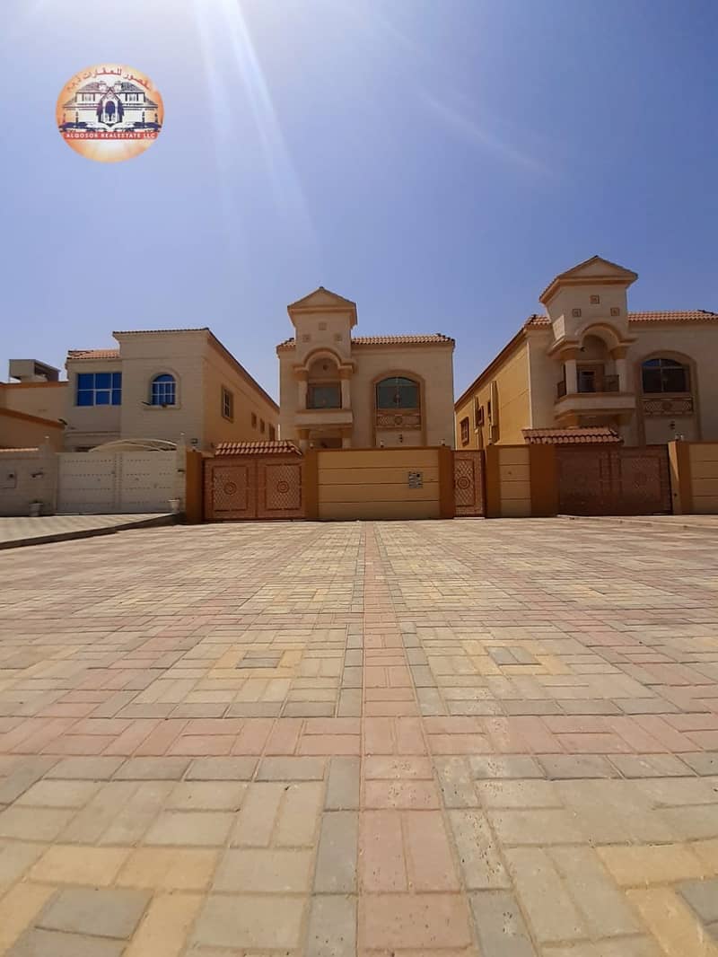 Villa for sale in Ajman, Al Mowaihat, a very excellent stone destination, near services, with the possibility of bank financing