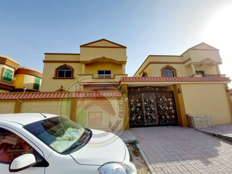 Villa for sale in the new emirate of Ajman, the first inhabitant of a very elegant finishing