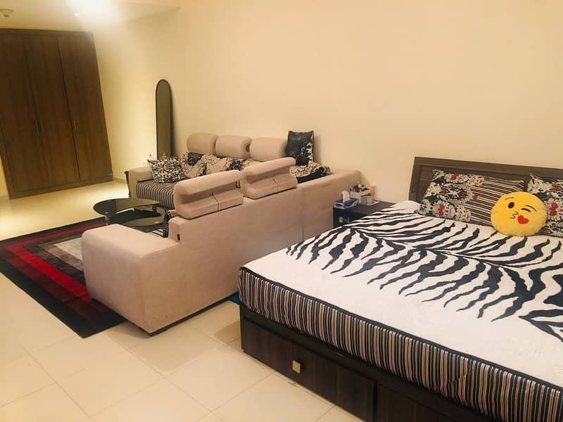 Furnished studio for rent in Ajman One Tower l