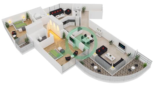 The Atlantic - 2 Bed Apartments Type 1-A2 Floor plan