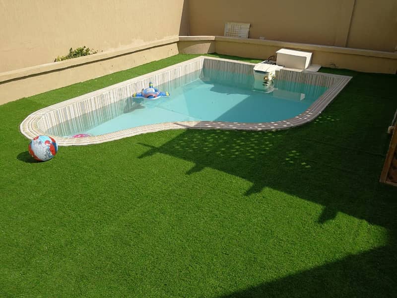Single 6bhk Villa Private Entrance with Pool+ Maids Room near Market in Khalifa City A