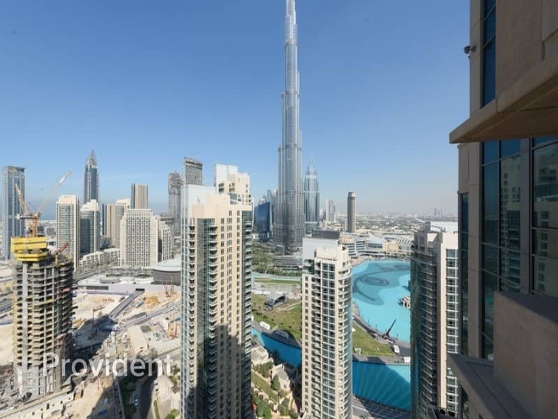 Burj Khalifa Pool View | Unfurnished Apt