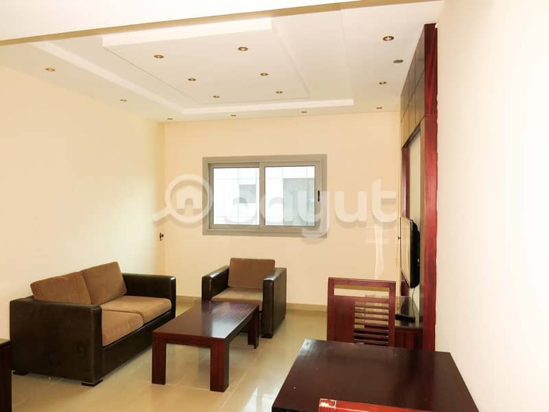 Fully Furnished 1B/R For 32k in Al Nahda . . 1Month FREE. No Commission. . FREE Parking & Wifi