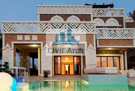 4 Bedroom Villa for Sale in Palm Jumeirah, Dubai - move-in TO Unique Sea View Villa+5yr PAY 4 Bedroom Villa for Sale in Palm Jumeirah, Dubai - move-in TO Unique Sea View Villa+5yr PAY