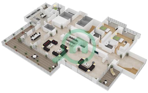 118 Downtown - 6 Bedroom Penthouse Type CLASSIC Floor plan