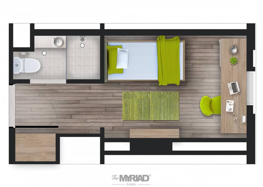 Student Accommodation | 'Single Room' - Female Block | The Myriad Dubai Student Accommodation | 'Single Room' - Female Block | The Myriad Dubai
