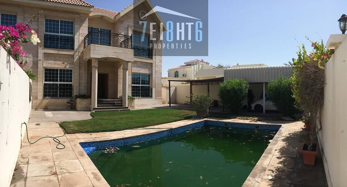 Beautifully presented: 5 b/r good quality semi-independent villa with maids room + private s/pool + garden