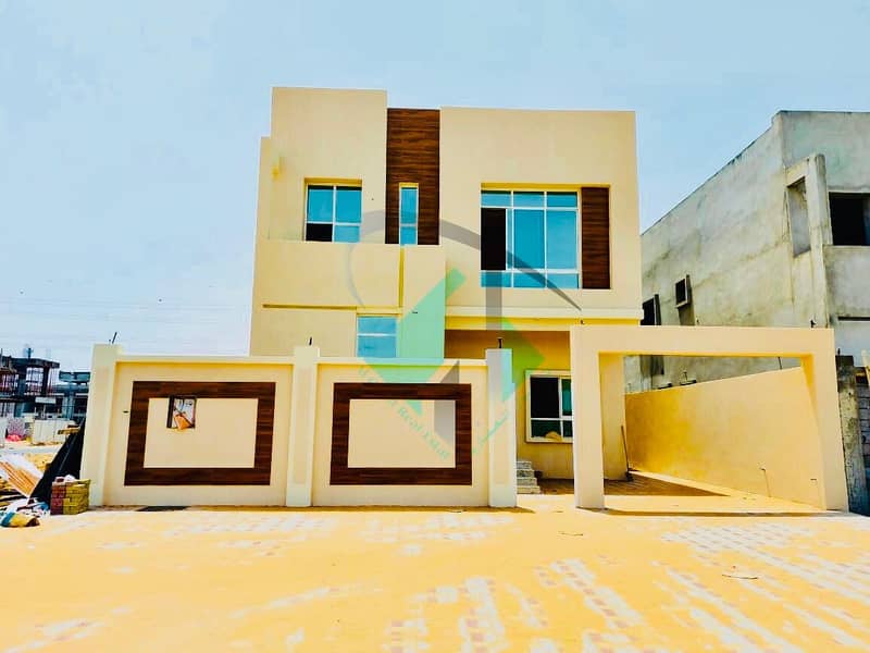 For sale modern villa in Ajman 6 rooms very excellent finishing without down payment and monthly installments for 25 years with a large bank lending