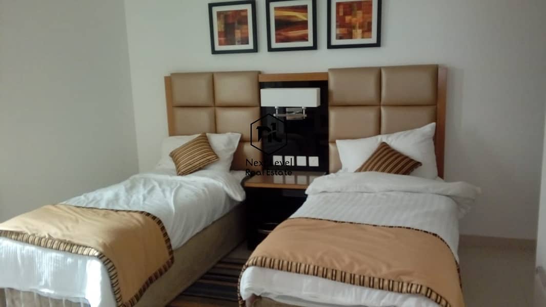 furnished hotel apartment with parking and balcony 1to 04 cheques