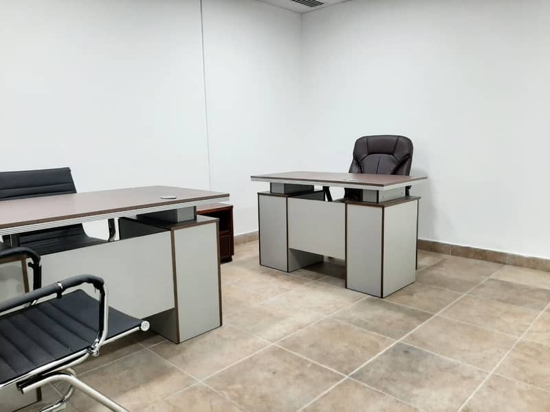 280 Sqft. Office with free Dewa, furniture and internet