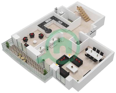 Princess Tower - 3 Bedroom Apartment Unit 5 Floor plan