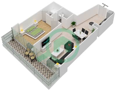 Ocean Heights - 1 Bedroom Apartment Unit 3 Floor plan