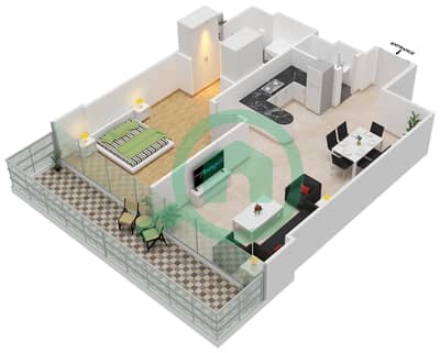 Ocean Heights - 1 Bedroom Apartment Unit 5 Floor plan