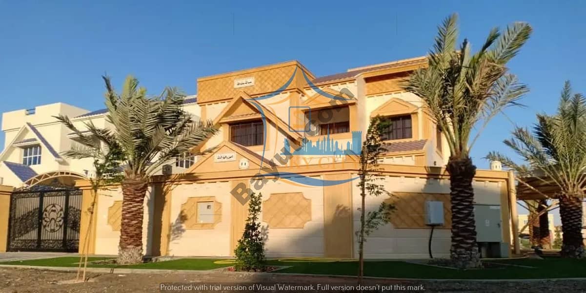 For owners of the tall market, the finest Ajman villas, a heritage villa, a personal finishing, Super Deluxe, a large building area, 6 bedrooms, Mass