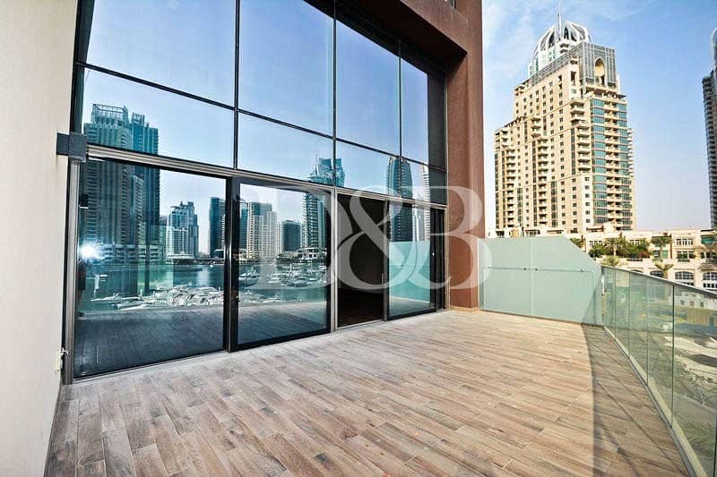 Unfurnished | Huge Balcony | Marina Views