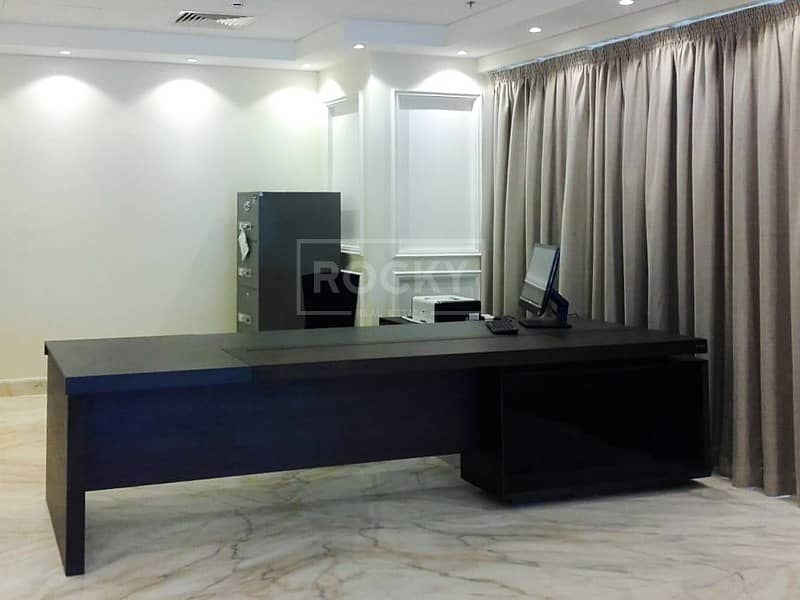 Fitted | Office with Partition | 3 Parking | Latifa Tower