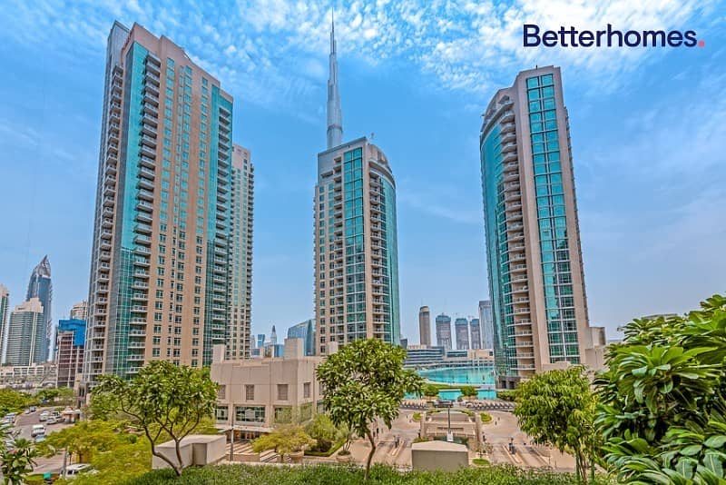 Large One Bed + Study | Partial Fountain & Burj view Large One Bed + Study | Partial Fountain & Burj view