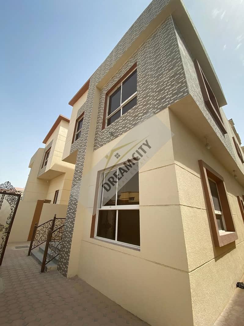 Owns a villa in the most prestigious areas of Ajman Freehold all nationalities Super deluxe finishing consisting of 6 master rooms free spaces and a design suitable for all markets