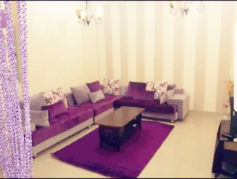 HUGE 1 BHK FULLY FURNISHED MONTHLY BASIC 3000AL TAAWUN NEAT AND CLEAN BUILDING 24 HOUR SECURITY GRAD WITH 2 WASHROOM