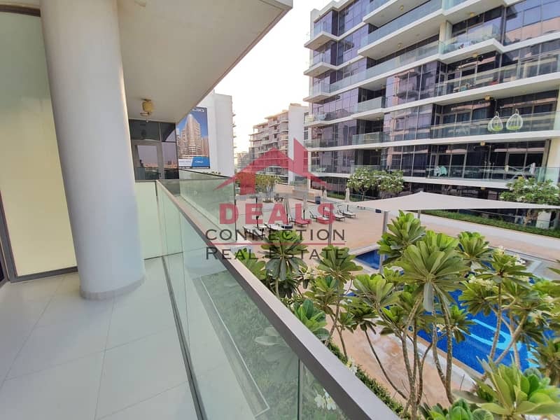 1 Month Free!!! Pool View | Beautiful Studio Apartment w/ Spacious Balcony in Damac Hills for Rent  |  Chqs Negotiable