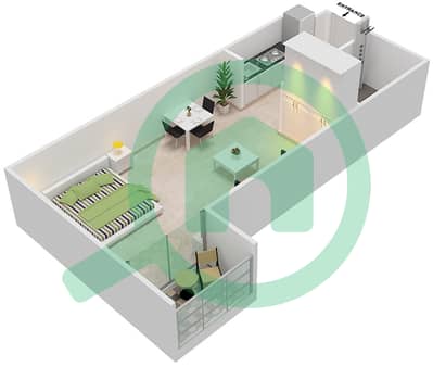 Elz Residence - Studio Apartment Type/unit 2-STUDIO / 20 Floor plan