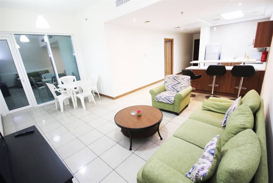 Furnished  on  high  floor one bedroom  apartment