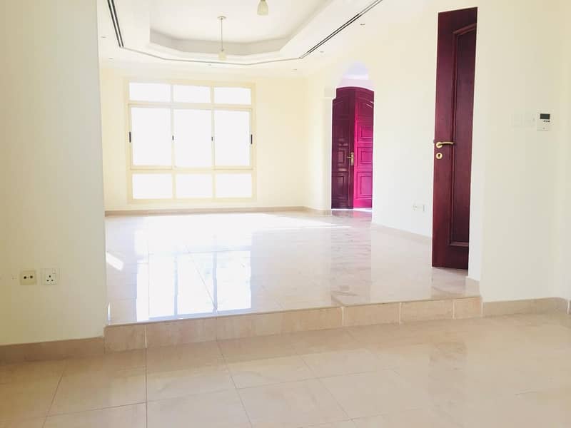 LARGE 4 BEDROOM VILLA WITH ONE ROOM ON GROUND FLOOR I  PVT BACKYARD I PVT POOL I  TV LOUNGE I CORNER VILLA WITH PANTRY FOR JUST AED 110000/- PA