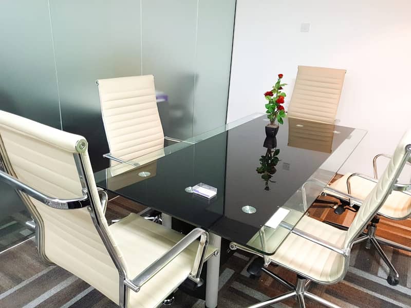 No Commission! -Ready EJARI / DEWA Free / Fully Serviced Office AED 10000 /yr