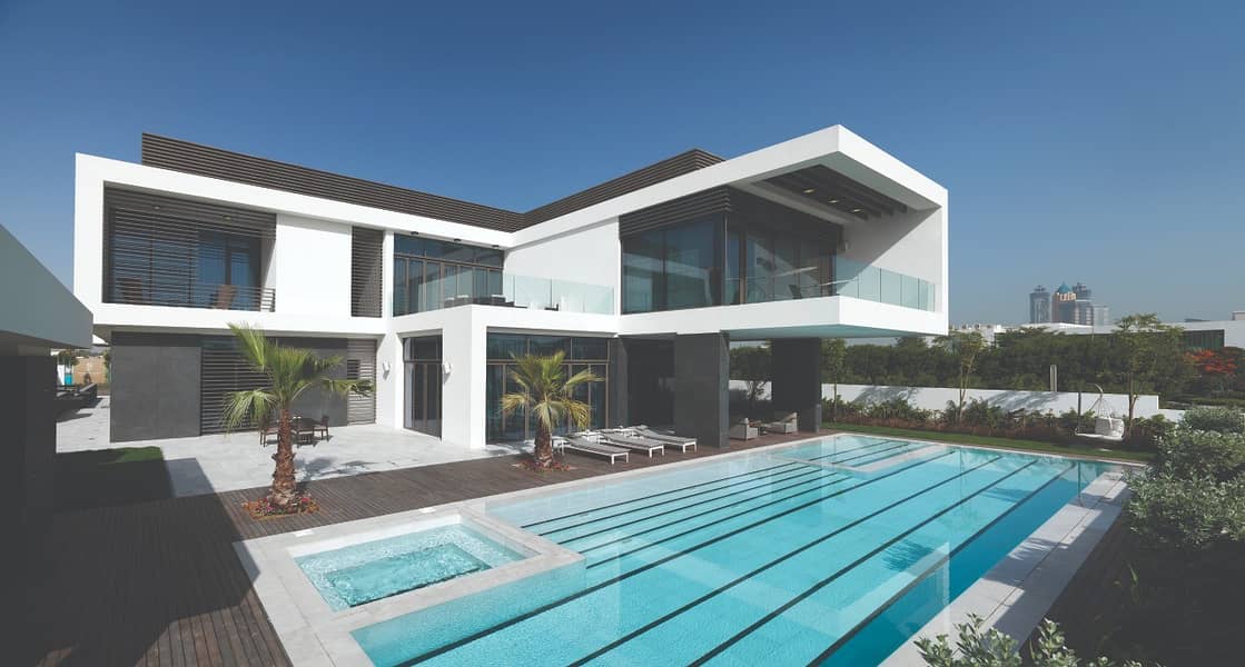 8 BR Contemporary Mansion|Luxurious furniture | on Crystal Lagoon
