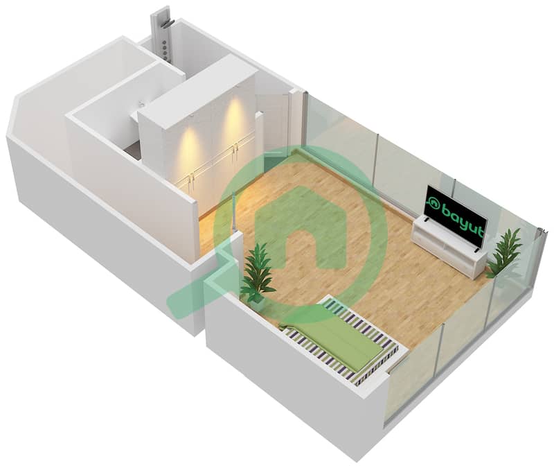 Bellevue Tower 1 - 1 Bedroom Apartment Type/unit DUPLEX/5 Floor plan interactive3D