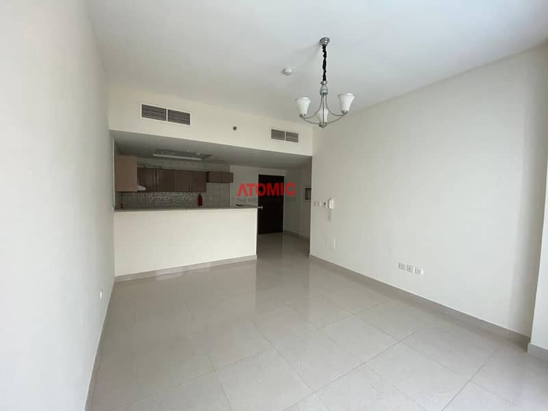 Hot offer large  2 bedroom +3 balcony pool view for rent in Warsan4
