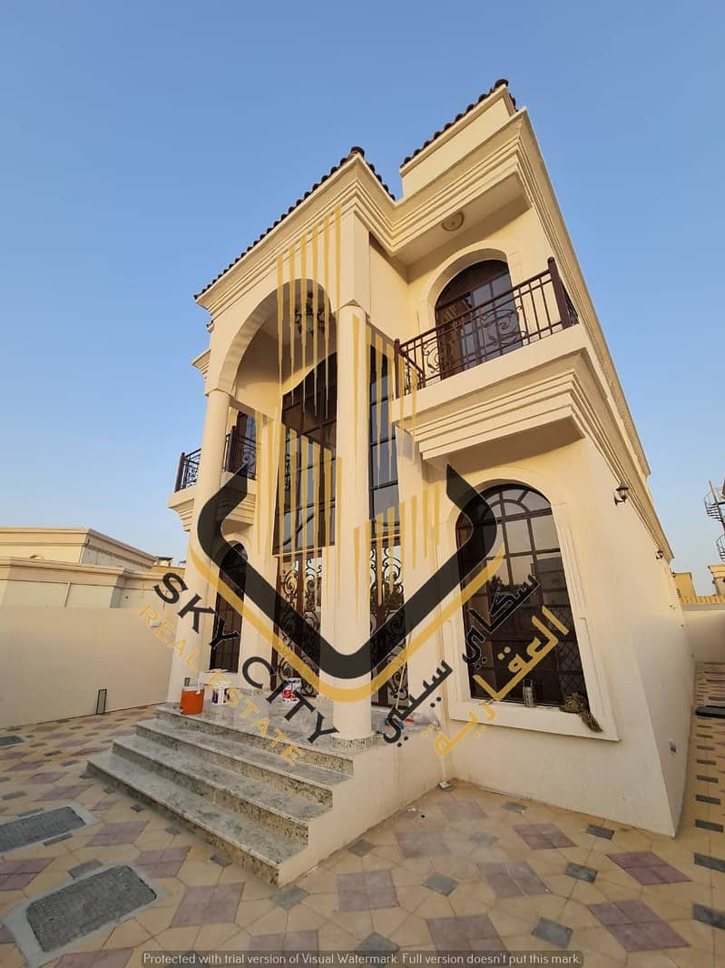 Modern villa personal finishing in front of Ajman Academy without downpayment