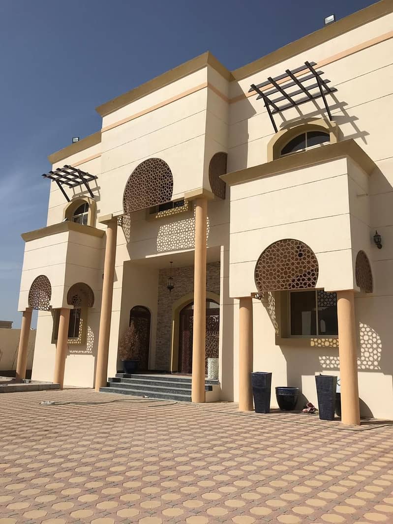 Wonderful design villa, large area, close to all services, the finest areas of Ajman, for rent for all nationalities