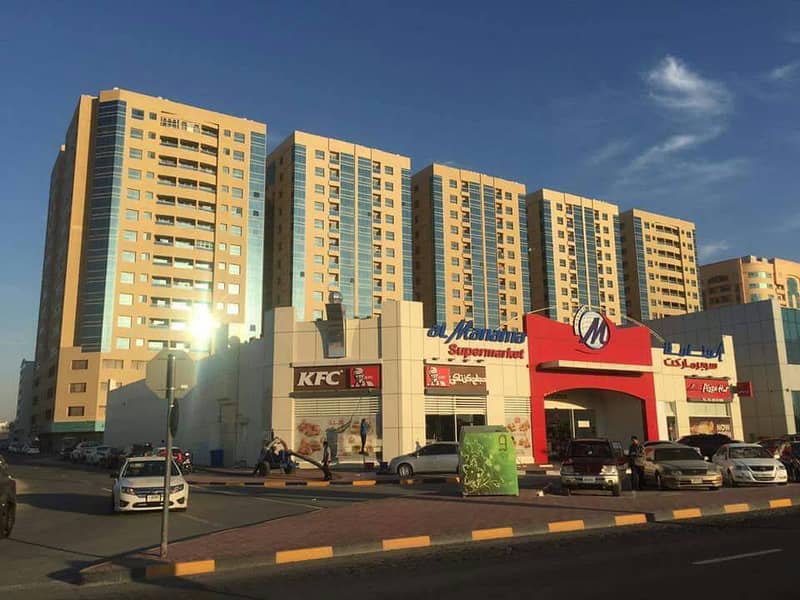 View a snapshot of Garden City Towers Best site ,,,, in front of Ajman University and the House of J