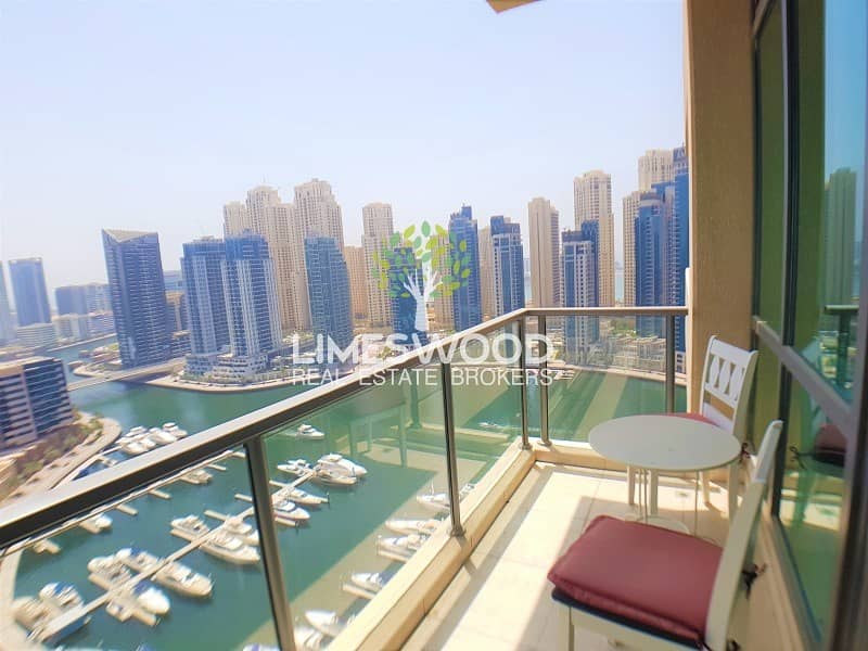 Marina and Skyline View | Cozy 2 Bed Study | Emaar