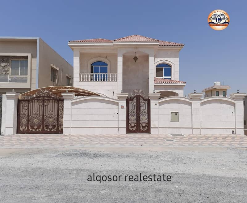 Villa for sale in Ajman, Al Rawda area, with central air conditioning, with the possibility of bank financing