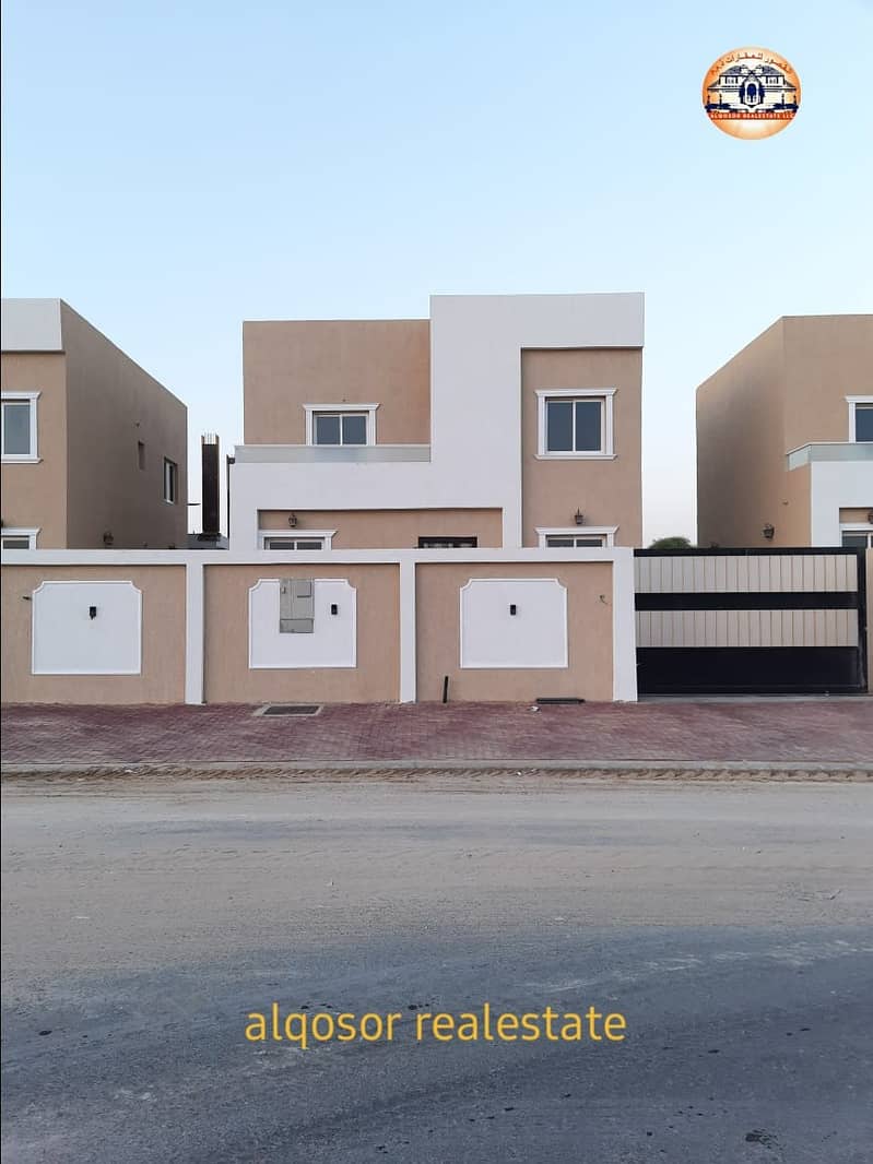 Villa for sale in Ajman, Al Zahia area, two floors, with excellent finishes, with the possibility of bank financing
