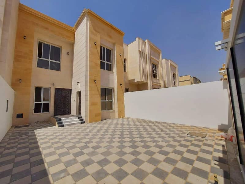 A stone-faced villa and a distinctive architectural design in the most prestigious areas of Ajman, close to Sheikh Mohammed Bin Zayed Street, with easy bank financing