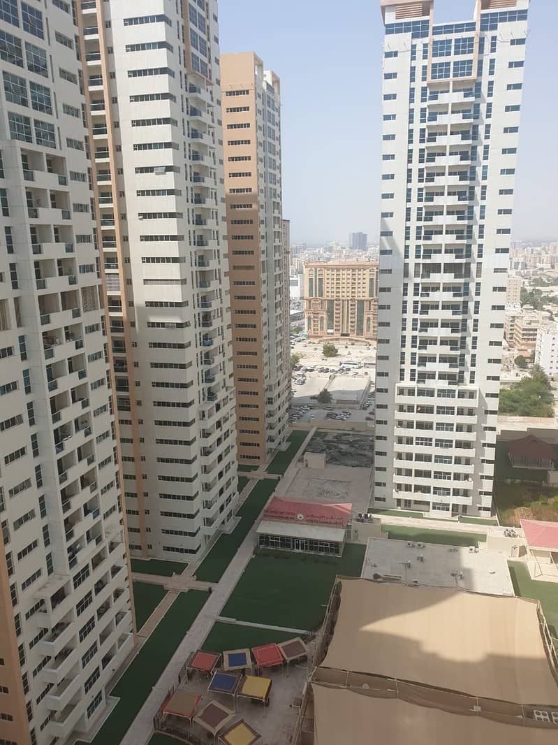 For rent two rooms and a hall of Ajman One Towers