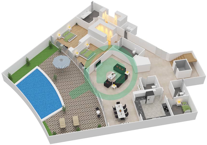 Imperial Avenue - 5 Bedroom Villa Type/unit 5B-A/16V3 Floor plan interactive3D