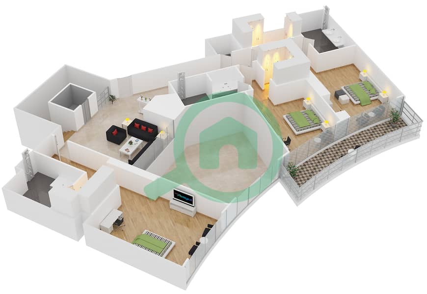 Imperial Avenue - 5 Bedroom Villa Type/unit 5BV/V3,V4 Floor plan interactive3D