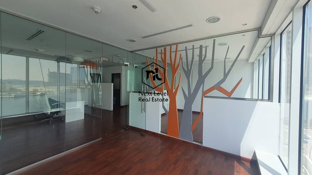 Full Lake View - Fully Fitted Office with Glass Partitions Only 90K Yearly