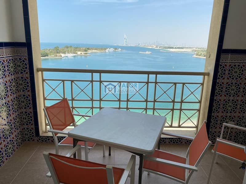 2 Amazing  Sea View|High Floor| Furnished 2 BR+ Maid