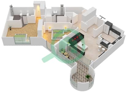 Shoreline Apartments - 2 Bedroom Apartment Type E Floor plan